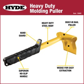 Hyde Heavy Duty Molding and Trim Puller. Removes Baseboards, Tile, Carpet. Trim Saving Tool.