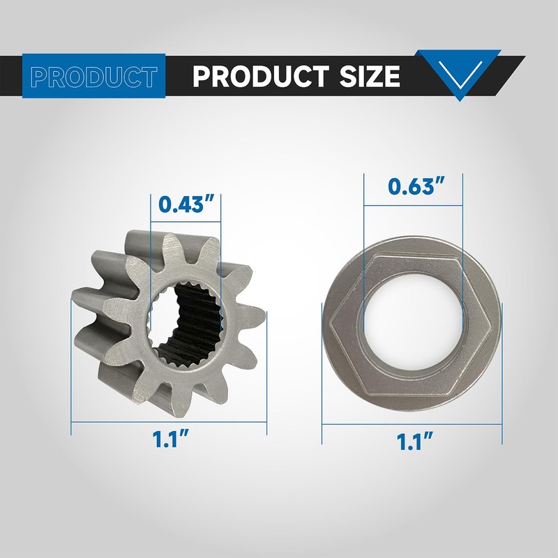 717-1554 Steering Shaft Pinion Gear & Bushing (Hex Flange Bearing)