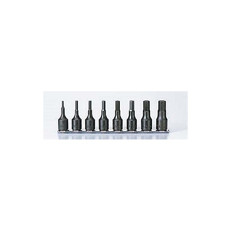 Kohken 3/8 (9.5 mm) SQ. Hex Bit Socket Rail Set,