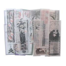 SOWAKA 80 Pcs Washi Stickers Vintage Antique Decorative Self Adhesive Retro Paper Stickers for Planner Journal Photo Albums Cards DIY Crafting (Flower and Vintage Title)