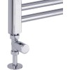 iBathUK | Modern Chrome Straight Towel Radiator Valves 15mm Central