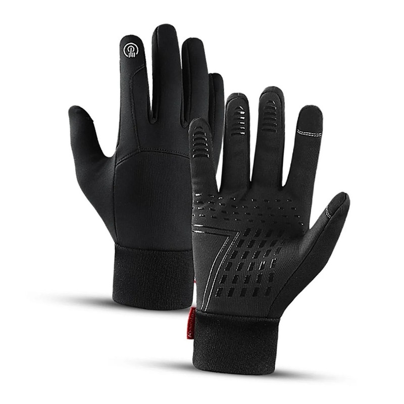 1 Pair Windproof Thermal Gloves Slip Resistant Touch Screen Warm