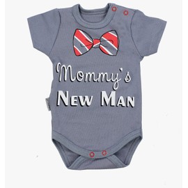 TupTam unisex baby short-sleeved bodysuit with printed slogan, pack of 5. - Boy, size: 86