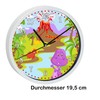 CreaDesign WU-00-1122 Dinosaur Wall Clock for Children's Room, Customisable with