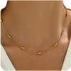 NONAMOIS - Collar de cadena de oro para mujer, delicado