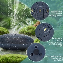 Rain Drum for Outside Garden,Steel Tongue Drum 6 Inche 11 Note Steel Drums Rain Chime,Raindrop Drum,with Soft Bag,Music Book,2 Mallets (navy blue)