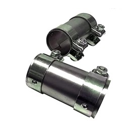 Universal Pipe Connector with Double Clamp for Exhaust System 125 mm Length (Diameter 76 mm)