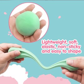 Air Dry Clay 72PCS (2x36Colors), Modeling Clay for Kids with 12 Sheets Dinosaur Stickers & 6PCS Sculpting Tools, Safe & Non-Toxic, DIY Molding Clay Gift for Boys and Girls