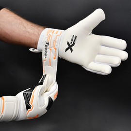 Precision Training Fusion X Negative Replica Football Adult's Goalkeeper Gloves, White, 9