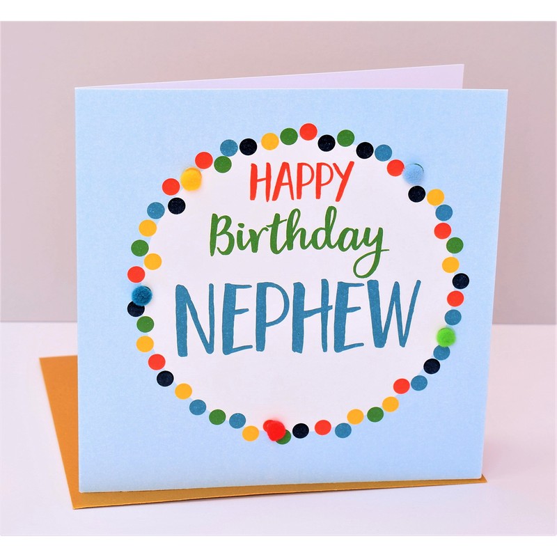 Pom Pom"Happy Birthday, Nephew" Greeting Card, POM039