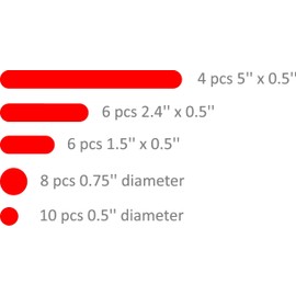 Premium Stickers Reflective Stickers Kit, High Visibility Indoor and Outdoor Reflector for Bike/Motorcycle/Cars/Scooter/Stroller/Helmet and Much More (Red)