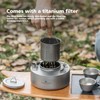 iBasingo 700ml Camping Titanium Kettle with Filter Ultralight Outdoor Coffee