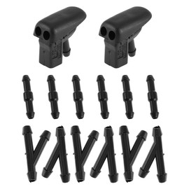HOPESPANNER No.C2S16868 Windshield Washer Nozzle for Jaguar x Type 2002-2007 Black Front Windshield Spray Nozzles Wiper Spray Washer Jet Plastic 1 Set