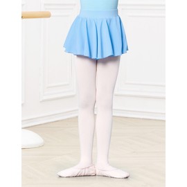 jujudanser Ballet Skirt Chiffon Sheer Skirt with Elastic Waistband for Girls&Women Light Blue