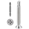 Wensilon（250pcs）#8×1-1/4”for Sheet Metal Self-Tapping Screws 410 Stainless Steel Flat Head