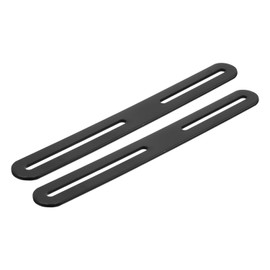 uxcell 2Pcs Adjustable Flat Mending Plate Support with Slot, 8.46 x 0.94 Inch Stainless Steel Slotted Straight Brace Brackets for Wooden Furniture, Black