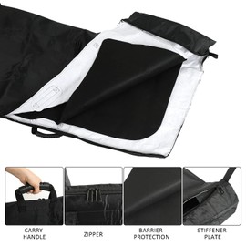 D-Lumina Soft Top Window Storage Bag Compatible with Jeep Wrangler JL & Gladiator JT 2018-2024 2025, Rearseat Storage Multi-Layer Protection Bags Prevent Soft Windows Scratching & Bending
