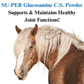 SU-PER Glucosamine C.S. Horse Joint Supplement - Supports Healthy Joints and Inflammatory Response in Horses - Powder with Glucosamine and Sulfate Chondroitin - 12.5 Pounds, 6 Month Supply
