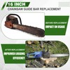 Blulu 4 Pack 16 Inch Chainsaw Guide Bar Replacement Compatible