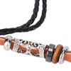 Retro Sports Watch Band Metal Beads Leather Wrist Watch Strap