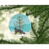 Caroline's Treasures CK4661CO1 Nebelung #1 Cat Merry Christmas Ceramic Ornament,
