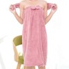 Women's Pretty Ribbon Wrap Bath Skirt Towel Ribbon Skirt Brown 2ea
