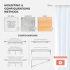 Wire Curtain Hanging System - 16ft Stainless Steel Room Divider