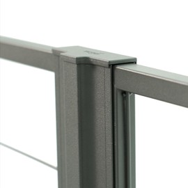 Vego Garden Privacy Screen Trellis for 83" Wide Modern Garden Beds, Urban Charcoal