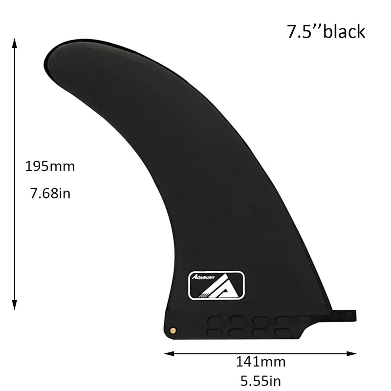 Single Fin 7.5" Fiber Nylon Surfboard Fin | Headless Screws
