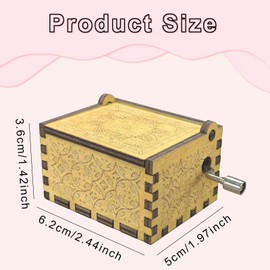 Fogcosy Gift for Mum, Wood Hand Crank Music Box Gifts for Mum, from Daughter Son, Thank You Mum Gifts for Mothers Day, Heart Plaque Mummy Presents