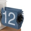 Flip Desk Clock Auto Mechanical Flip 12H AM PM Wood
