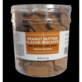 6 Lb Peanut Butter Flavored Dog Biscuits Treats - Pack of (2)