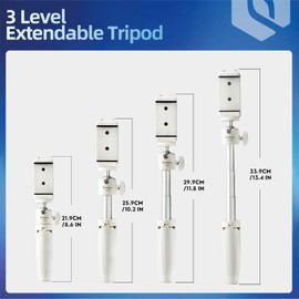 Fot💎 Telescoping Mini Tripod Mount 360° Rotating Table Top Tripod Mount with Phone Holder Adapter Selfie Stick with Handle Vlog Kit TL-601+SJ-85 White