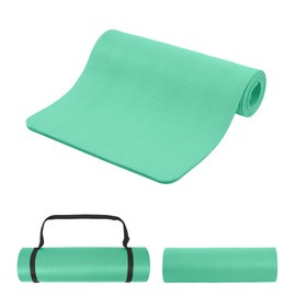 1/2 Inch Thick Yoga Mat, NBR Material, Non-Slip Surface with Double-Sided Texture Yoga Exercise Mat, Perfect for Home Fitness, Aqua