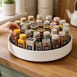 CTIME 11.8" Lazy Susan for Refrigerator, Lazy Susan Spice Rack