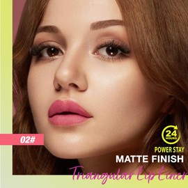 evpct Dusty Rose Triangle Lip Liner Pencil Stick for Women, Retractable Lips Liner Pen Triangle Tip for Sculpting & Filling & Plumping, Longwear Lipliners Pencil, Vegan Cruelty Free Lip Filler Plumper