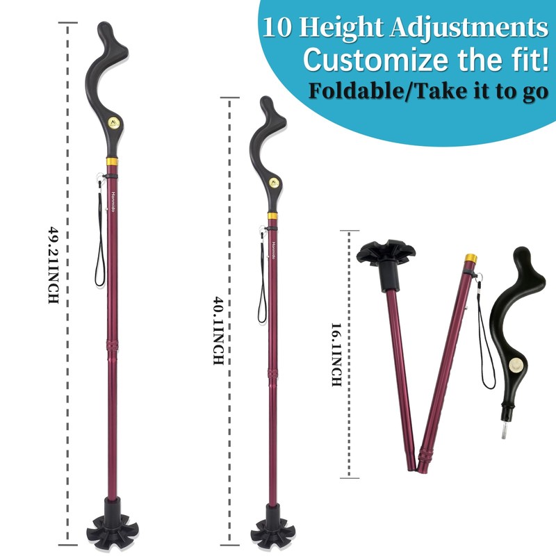 Honmido Walking Cane Foldable for Men & Women Seniors for