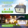CLAONER Solar Lights Outdoor [𝟒 𝐏𝐚𝐜𝐤/126 LED], Wireless Motion Sensor