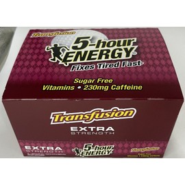 5-hour ENERGY 5 Hour Energy Extra Strength Transfusion 12 Ct Box 1.93 oz Shots Five Hr New
