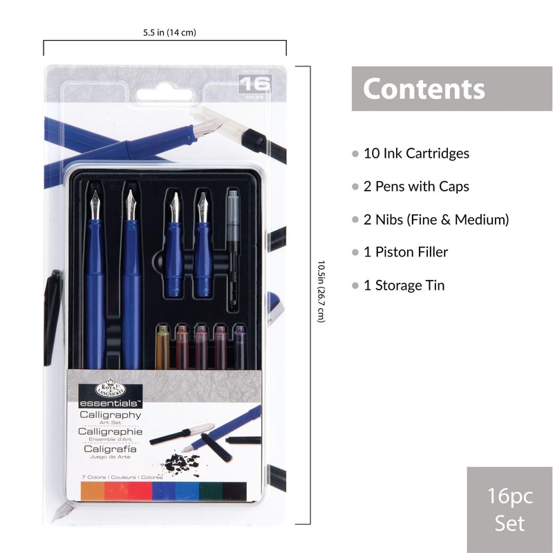 Royal & Langnickel Essentials 16 Piece Calligraphy Art Set, Various