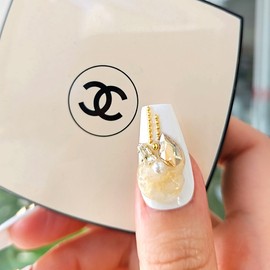 Gold Nuance Handmade Nail Tips - Long Point / 골드 뉘앙스 수제네일팁 - 롱포인트