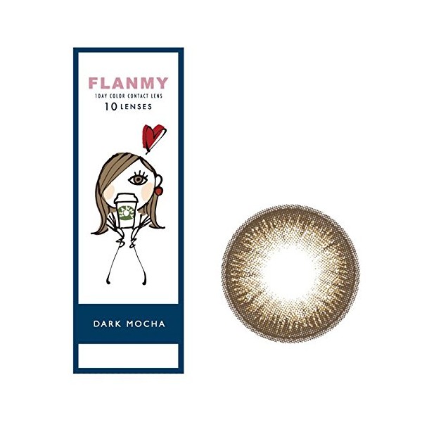 FLANMY フランミーワンデー 10枚入 【ダークモカ】 -6.00