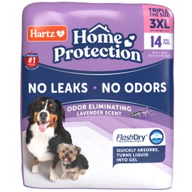 Hartz Home Protection Lavender Scented Dog Pads, 3XL 14 Count, Super Absorbent & Won't Leak, Odor Eliminating