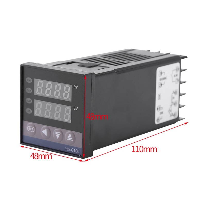 0℃~1300℃ Digital Alarm REX-C100 Dual Digital Temperature Controller Thermocouple LED
