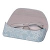 Pearl 092793 Eyeglass Case, Blue, Semi-Hard, Cotton, Floral Pattern
