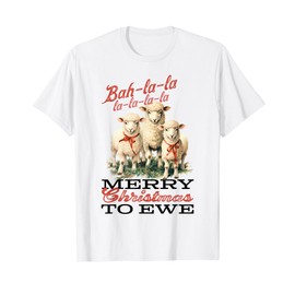 Funny Christmas Farm Farmer Sheep Ewe Matching Family Outfit T-Shirt
