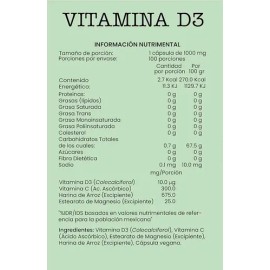 Suplemento Vitamina D3 Vegano Joycare 120 Cápsulas Sin Gluten