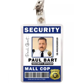 Mall Cop Paul Bart Security ID Badge Cosplay Costume Name Tag Prop