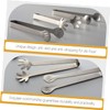 ABOOFAN 3Pcs Stainless Steel Serving Tongs Ergonomic Food Tongs for
