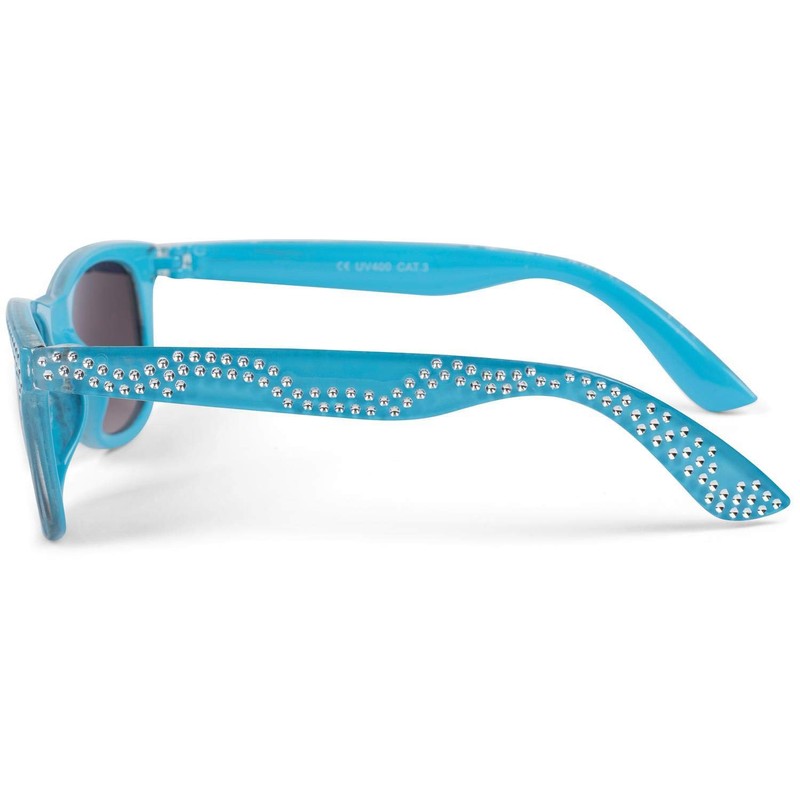 styleBREAKER 09020087 Girls' Nerd Sunglasses with Rhinestones, Plastic Frame and